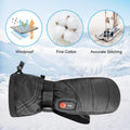 Winter Thermal Waterproof Self-Heating Softshell Unisex Full-Finger Touchscreen Windproof Heated Mitten Gloves Skiing