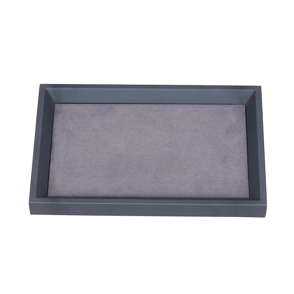 High-end PU Leather Eco-friendly Waterproof Handmade Valet Presentation Jewelry Store Watch Display Tray with Custom Logo
