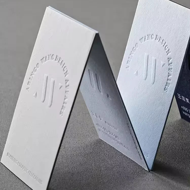 Customized Embossed Personalized Business Card  3d Effect Thank You Card 600g Cotton Paper Gift Greeting Cards