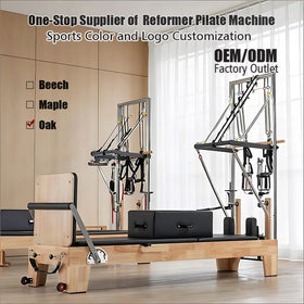 Promotional Durable Portable Oak Wood Pilates Reformer Half Tower White Maple Core Training Bed for Pilates Studio