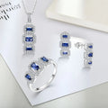 Yh Jewellery Custom Oem Luxury Wedding Women 925 Silver Cubic Zirconia Round Fine Jewelry Necklace Earrings Rings Jewelry Sets