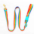 Wholesale Designer Nylon rainbow Dog Collar and Leash