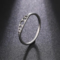 Hollow Moon Phase Ring Stainless Steel Crescent Moon Women Rings Witch Amulet Jewelry Gift for Lover Friends Wholesale