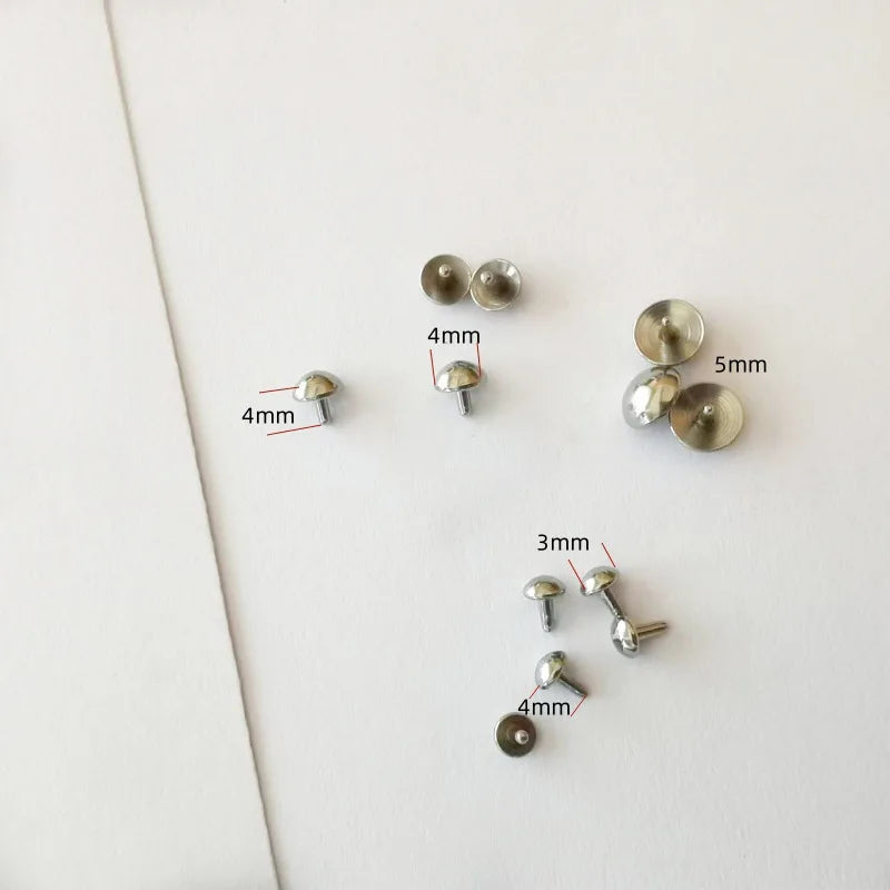 Jewelry Findings & Componentsgrabado Laser En Acero Inoxidable Stainless Steel Mushroom Peg Pendant Bail Type Bead Caps