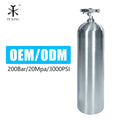 TUXING OEM Manufacturer 11.1L Large Capacity 20mpa 200bar 3000psi Burliness Aluminum Swimming Breath Air Tank for Scuba Diving
