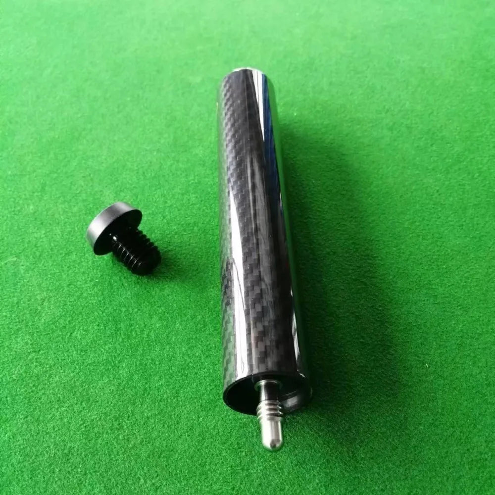 OKHEALING 100% 3K Carbon Fiber Pool Cue Extension - Glossy Twill Design & Quick Joint (Customizable Length)