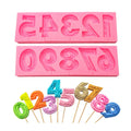 Silicone Number 0-9 3D Embossed Fondant Chocolate Cupcake Topper Mould