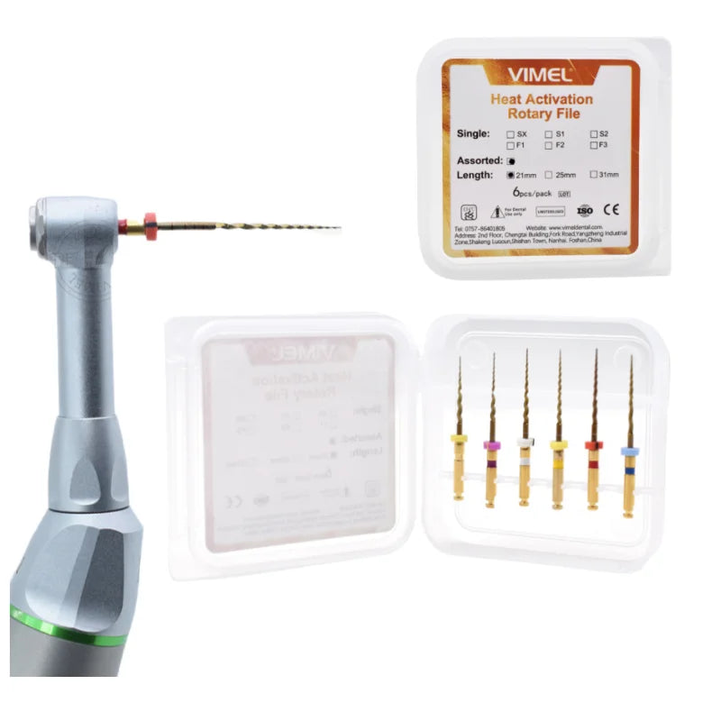 CE ISO Dental Material Super File Gold Endodontic 21mm 25mm Endo Rotary Niti Files Endo Motor Engine Use