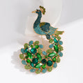 Statement Big Crystal Bird Animals Brooches Shiny Rhinestone Peacock Lapel Pins for Women Girls