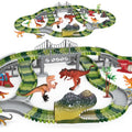Construction Race Tracks 237 PCS Dino World Road Slot Car Play Set Flexible Dinosaur Track Toys for Boys