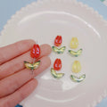 Tulip Small Flowers Beads Flower Stamen Set Beads for DIY Mobile Phone Chain Car Hanging Key Chain Pendant Accessories Materials