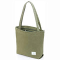 New Women's Retro Shoulder Bag Luxury Canvas Tote Handbag with Zipper Pockets Simple Cotton Handle Work Purse