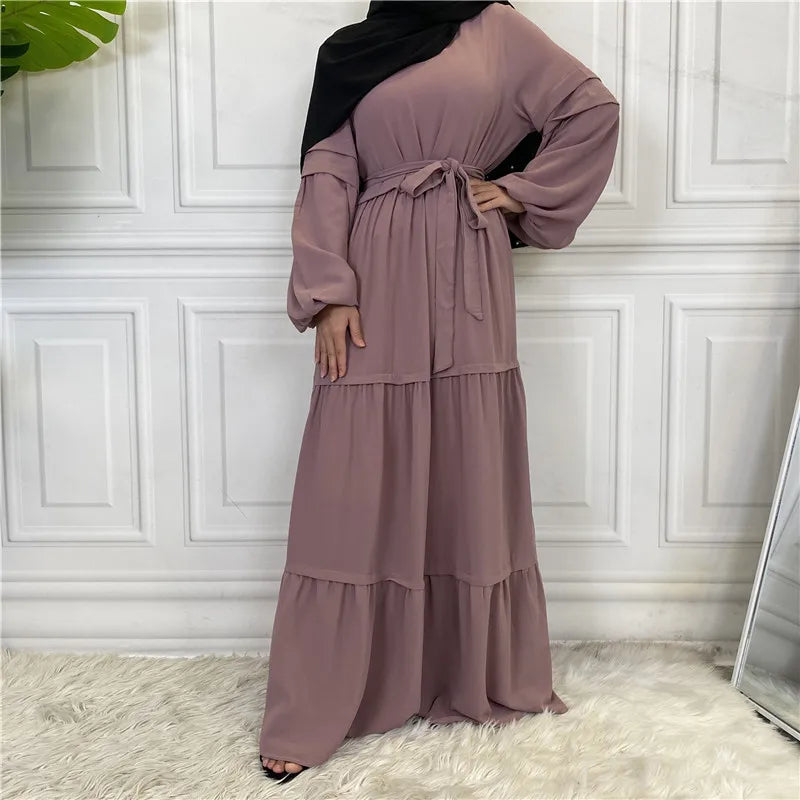 New Arrival Chiffon Muslim Dress for Women Islamic Elegant Clothing