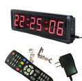 Hot Sale 1.8 Inch 6-Segment Display Smart Aluminum Alloy Red LED Wall Clock Rechargeable Battery Modern Design Outdoor Countdown
