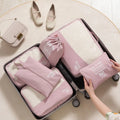 Wholesale Custom Luggage Packing Organizer Set Lightweight Suitcase Polyester Waterproof 6pcs Storage Travel Packing Cubes
