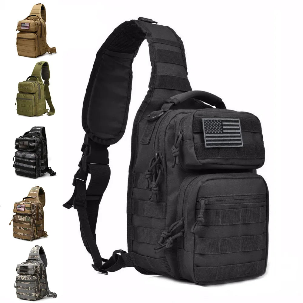 Hot Sale 900D Waterproof Molle Assault Range Best Tactical Hiking Traveling Tactical Chest Bag Shoulder Best Sling Backpack Bags