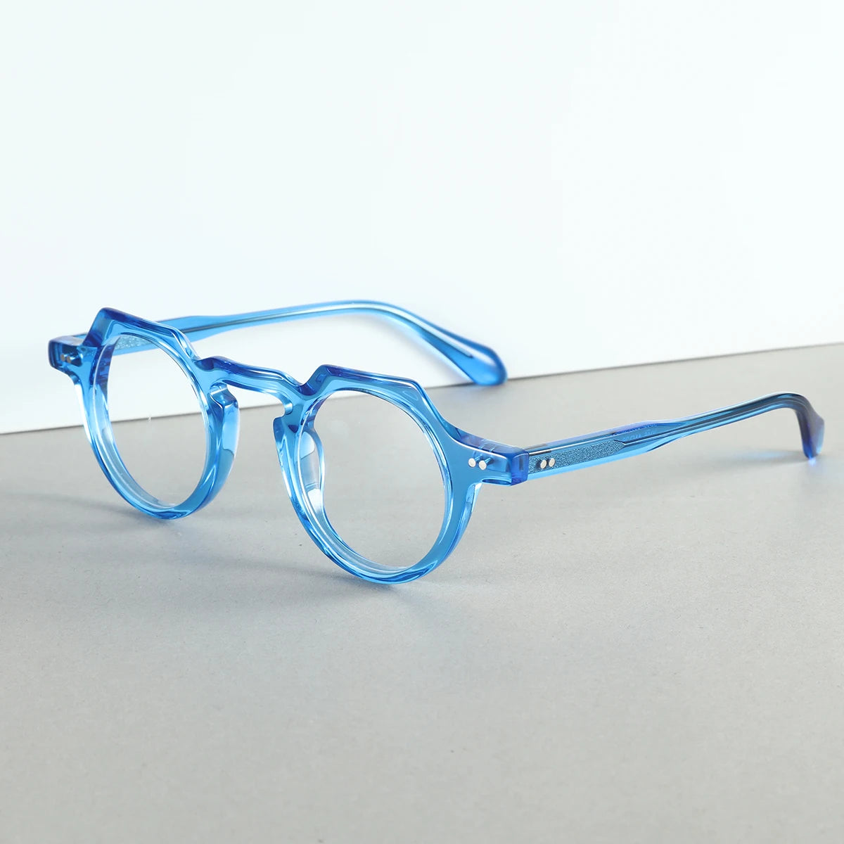 Retro Round Thickness Acetate Eyewear Eyeglasses Frames for Eye Glasses Pure Acetate Optical Glasses Frames for Men and Women