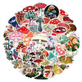 50pcs/Bag Cartoon Mushroom Stickers Scrapbooking Supplies Custom Logo Waterproof Decor Vinyl Mushroom Cute Sticker for Children