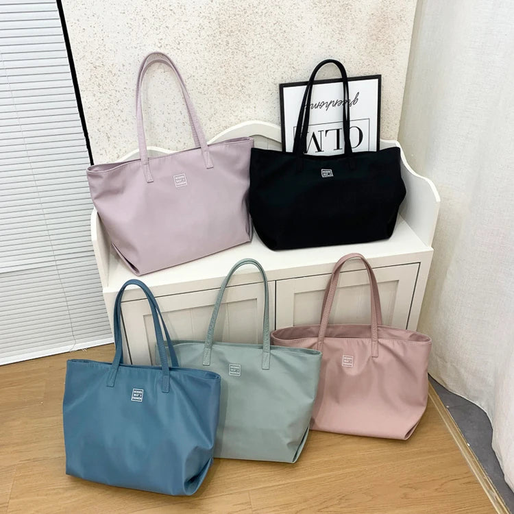 Custom 2025 Portable Women's Nylon Tote Bag Waterproof Zipper Sling Shopping Shoulder Bag Mommy's New Pocket tote Bag