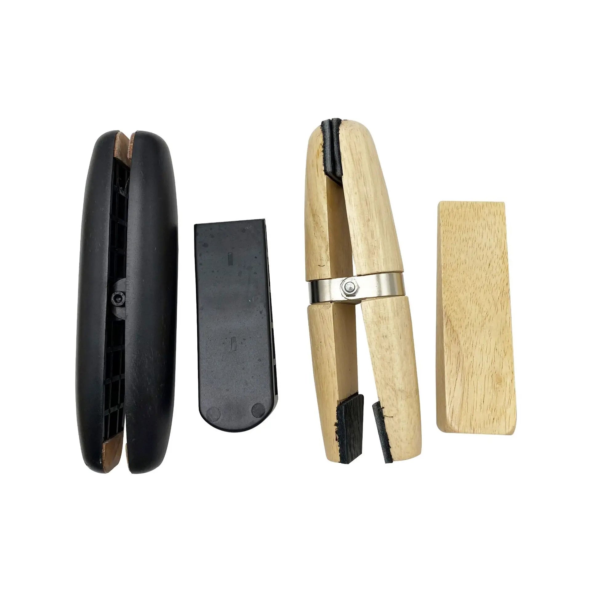 Strong Ostrich Wooden Wedge Ring Clamp and Leather Jaws for Jewelry Repair and Making Hand Tool with High Quality Materials