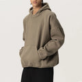 Custom Men's 100% Cotton BOXY Cropped Hoodie Black Basic Hoodie with Digital Printing Autumn Crop Top Hoodie for Men