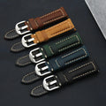 20mm 22mm 24mm 26mm Handmade Crazy Horse Leather Watch Strap Top Calf Quick Release Genuine Leather Watch Band for Vintage Watch