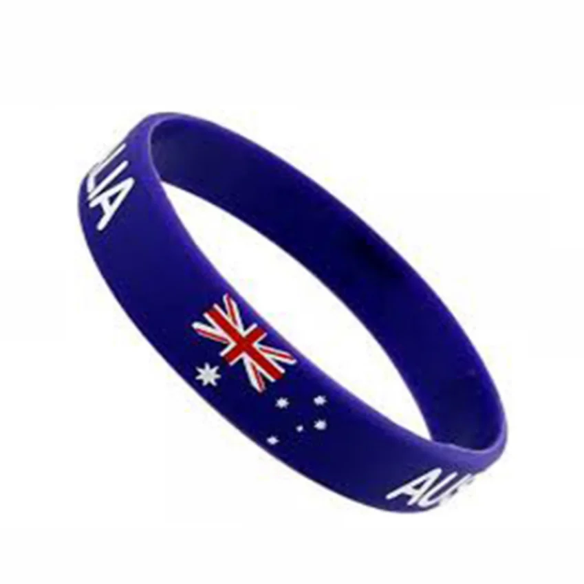 Personalized Custom Logo Palestine Wristband Black Color Rubber Flag Silicone Wristbands