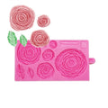 HY Rose Ruffle Fondant Molds Silicone Embossing Mold Cake Decoration Clay Resin Mold