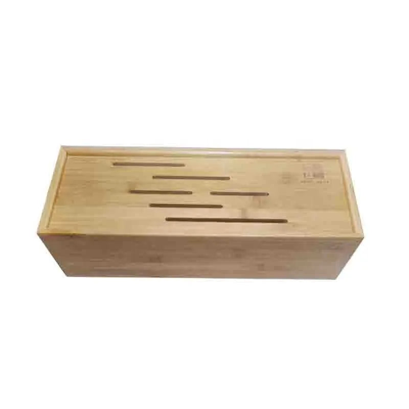 Handmade Bamboo Wooden Rectangular Storage Box with Sliding Lid Essential Oil Gift and Cosmetic Packing Box