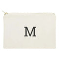 Luxury Plain Custom Black Clutch Cotton Canvas Zip Pouch for Toiletry