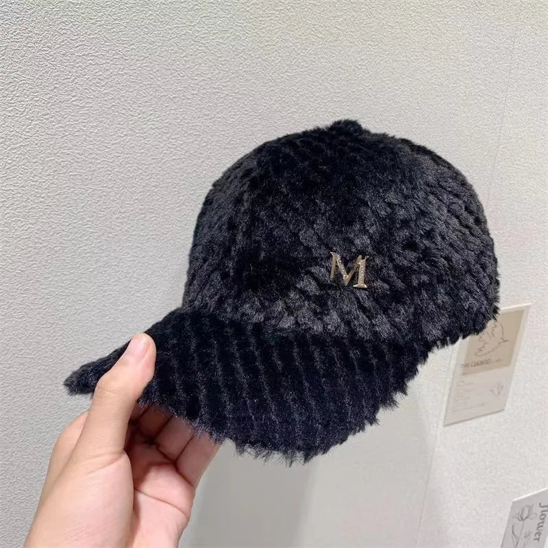 Japan New Trendy Fashion Adjustable Winter Cheap Baseball CapsLogo Custom Embroidered Women Cashmere Blank Baseball Cap