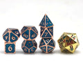 Wholesale Dragon Scale Round Edge Mini Dice Set Custom Logo Polyhedral Metal Dice for Game & Board Games