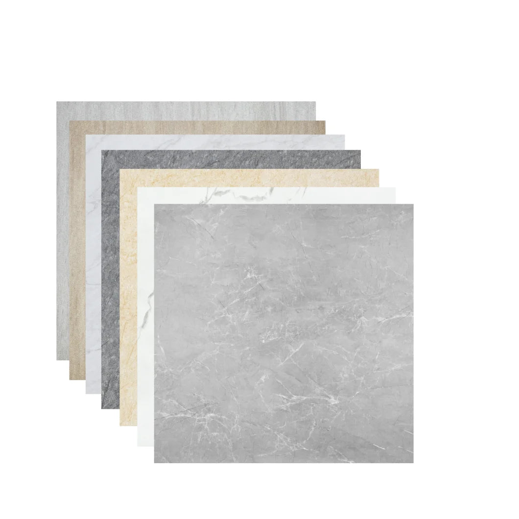 Interior Flooring Sheet Grey Marble Dry Pvc LVT Flooring Self-adhesive Fire Resistant Waterproof Wear Resistant Carpet