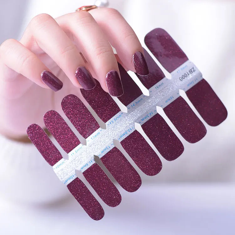 Wholesale Custom Nail Wraps Nail Art Decoration Sticker Jamberry Nail Sticker Real Nail Polish Nail Strips