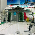 Modern Luxury Aluminum Alloy Garden Umbrella 2.7m for Outdoor Use Customizable Colors & Logo Foldable Design