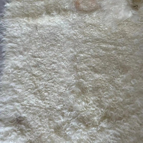 Factory Supply White Long Curly Hair Sheep Wool Lamb Fur Plate Kalgan Fur Plate