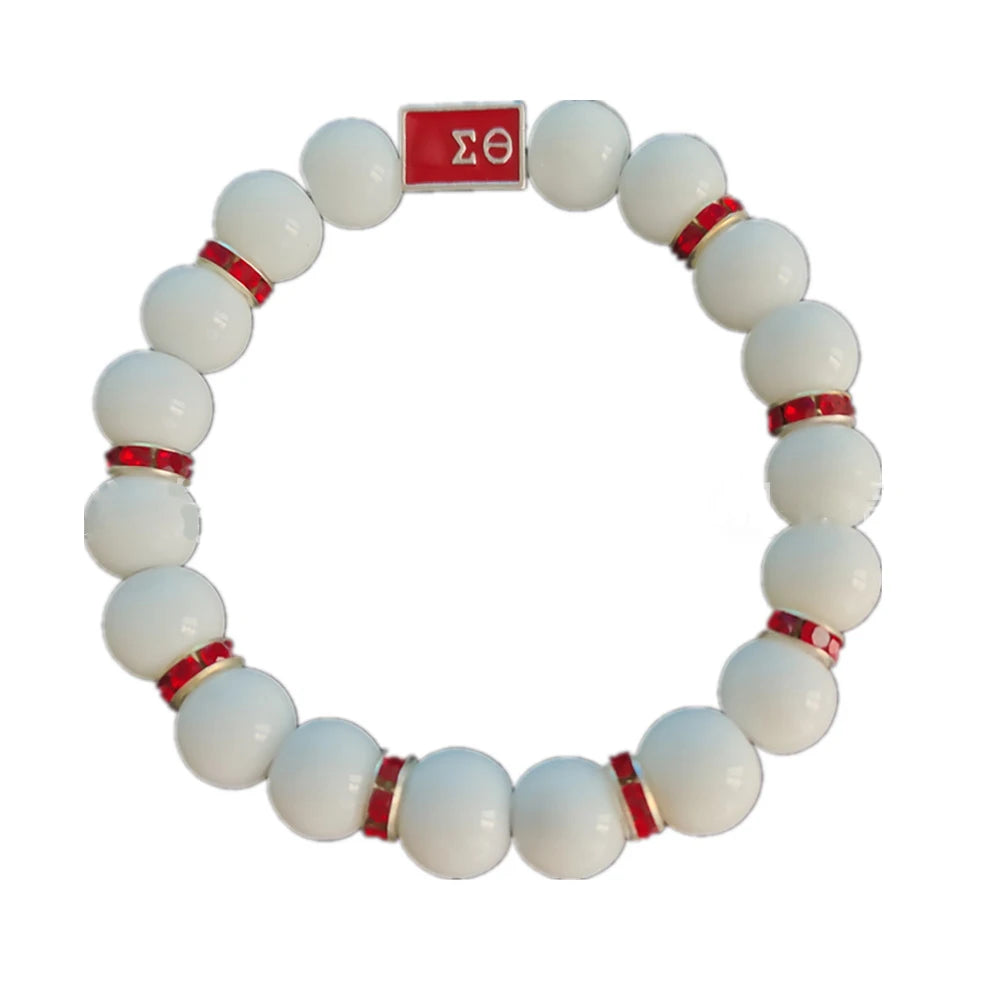 Delta Sigma Theta Charm Beads Bracelet for DST Sorority Jewelry Bracelet