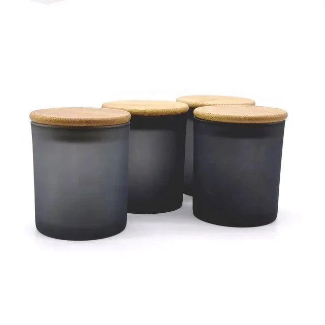 Scent Matte Black Concrete 150g 200g 300g Soy Round Printed Label Unique Custom 10 oz Candle Jars Wholesale MegaBDM