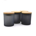 Scent Matte Black Concrete 150g 200g 300g Soy Round Printed Label Unique Custom 10 oz Candle Jars Wholesale