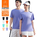 ZYtshirt Custom Logo Printed 125GSM Quick-Dry Sporty T-Shirt for Fitness Gym - Wholesale Unisex Crew Neck