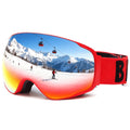 Hot Selling Large Spherical Lens Ski Goggles Nylon Strap Skiing Glasses Anti-fog Anti-UV Snowboard Goggles SNOW-4200