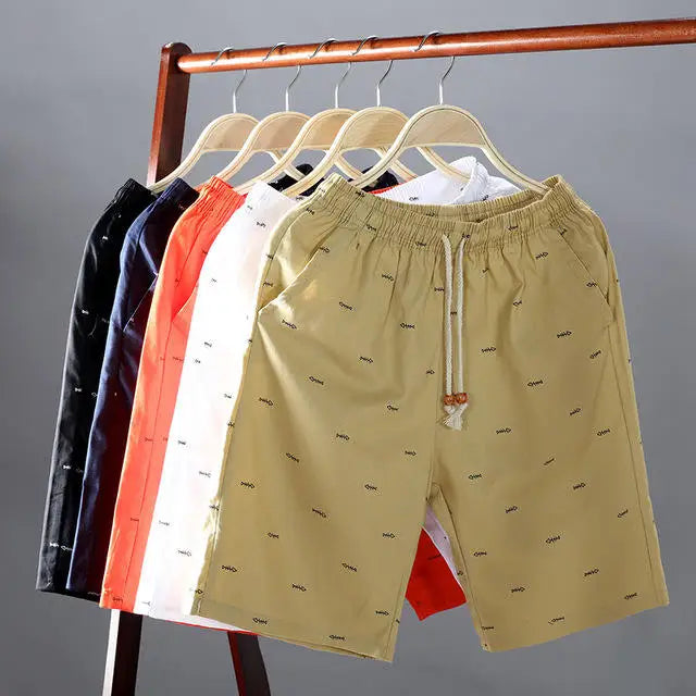 MS002 Wholesale Men's Solid Canvas Eco-Friendly Elastic Waist Breathable Summer Casual Shorts Custom Logo ODM OEM Blank Plus