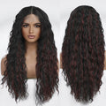 Factory T-part Lace Front Wigs Long Wavy Mixed Black Lace Wig Fashion Part Natural Hair Wig for Women