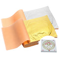 14cm 500 Sheets/Box Genuine Copper Leaf Imitation Gold Leaf Foil Booklet for Furniture Ceiling Crafts Art Nails Decoration