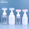 Instock 300/500ml Cosmetic Packaging Bottle PET Hand Wash Soap Dispenser Flower Shape Facial Cleanser Foam Instant Availability