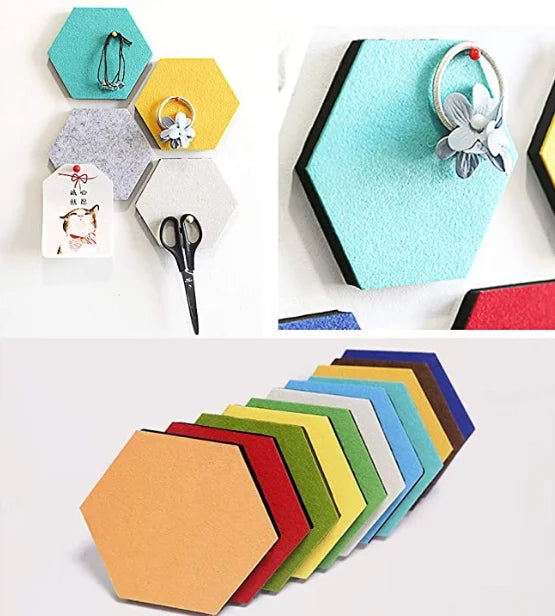 Hexagon Acoustic Panels 9mm 1900gsm Color Felt Panels for Office