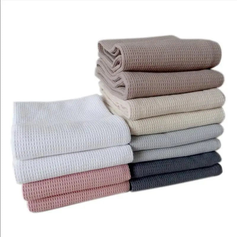 35x35cm High Quality Waffle Cotton Linen Dish Napkin Kitchen Cleaning Towel Waffle Kitchen Tea Towels