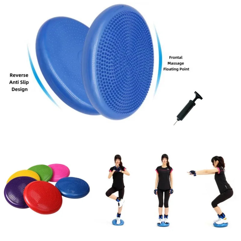 34cm PVC Yoga Massage Cushion Exercise Balance Pads and Disc for Enhancing Balance and Stamina in Yoga Practice