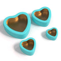 New Product Ideas 2025 Custom Logo Printed Heart Shape Tin Can for Candy With Clear Window Metal Tin Box Packaging