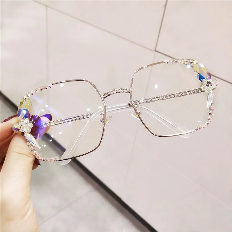 Women's Computer Eye Care Plane No Degree Play Mobile Phone protection Eyes Anti-blue Anti-fatigue Glasses